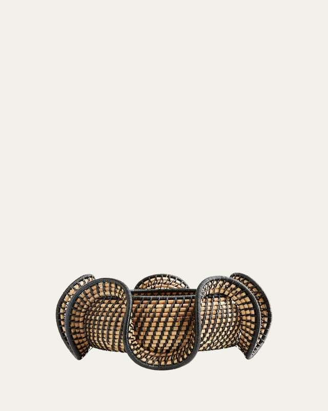 Grisha Sculpted Rattan Centerpiece Bowl